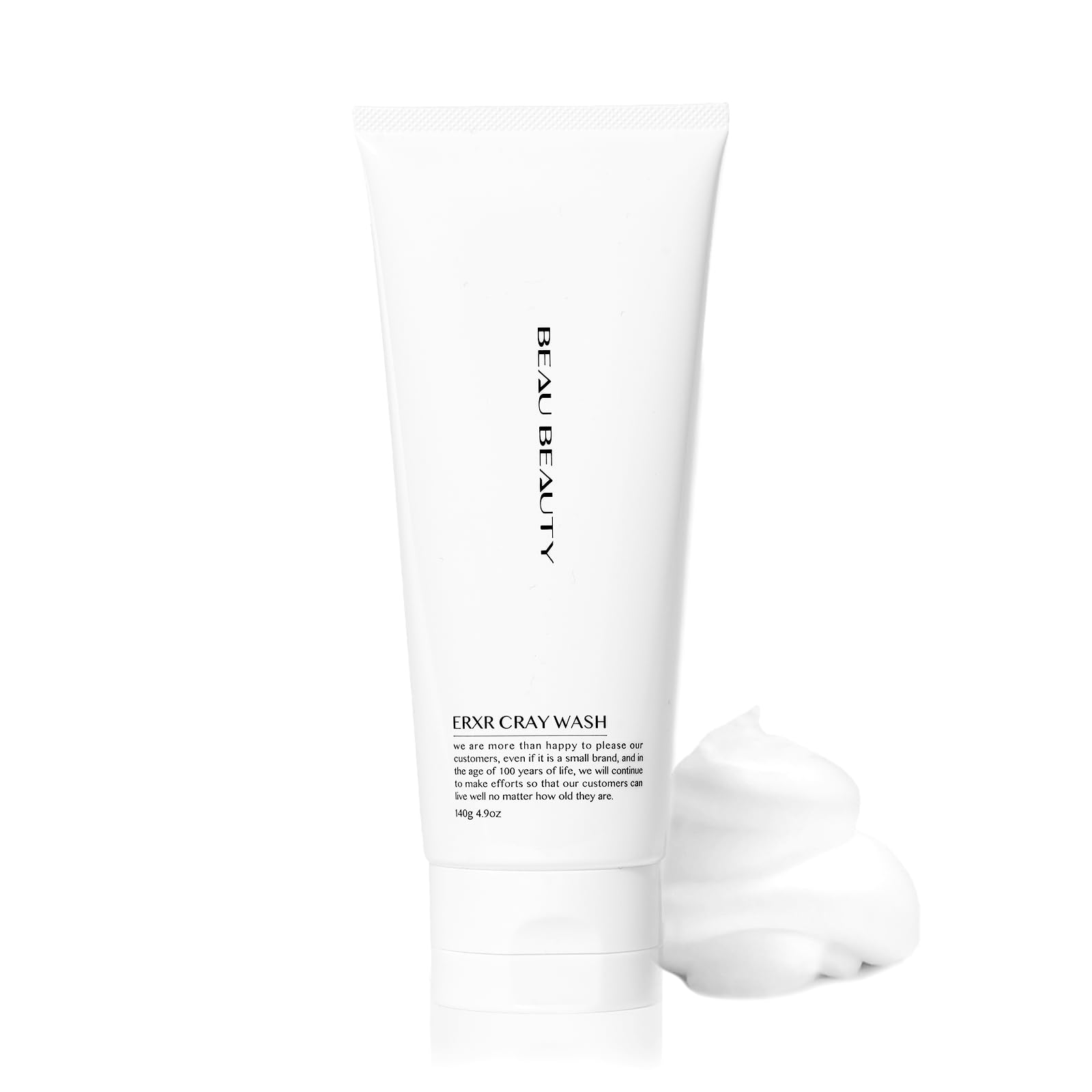 

BEAU BEAUTY Natural Mineral Clay Facial Foaming Human Stem Cell ERXR Clay Moisturizing Highly Concentrated Serum Made in 140g Cleanser, Cleanser, белый