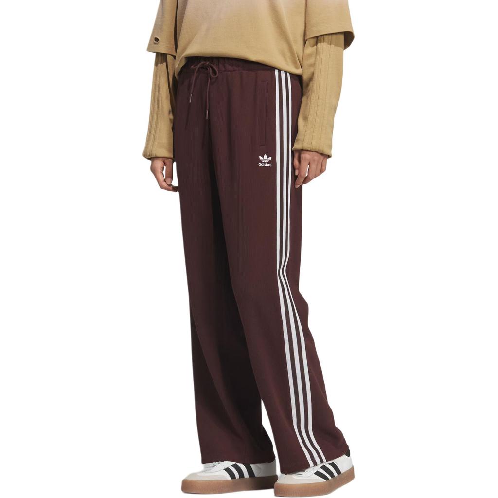 adidas Originals FW25 W Dzianinowe Wygodne Spodnie Sportowe z Dzianiny w Paski o Luźnym Kroju ze Sznurkiem Damskie Spodnie KS5961
