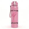 1PC Just A Girl Who Loves Gymnastics Print 750ml Color Plastic Sports Water Bottle Leakproof Flip Straw Lid Suitable for Sports Office Home Use