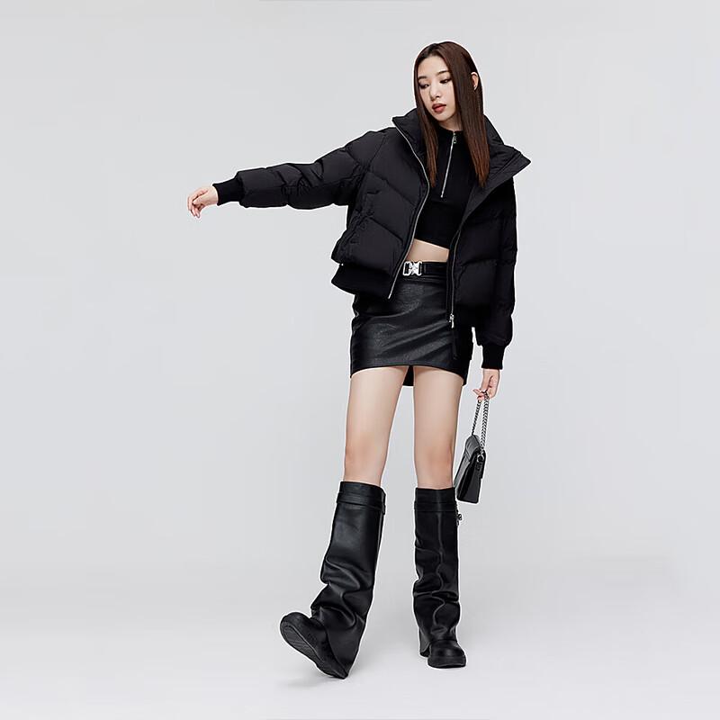 BOSIDENG Women's Short Stand Collar Down Jacket B30145274