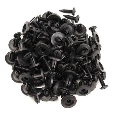 LIXSAZSE 50 szt. Plastikowy klips mocujący błotnik/zderzak samochodowy, nit do pojazdu, kołek rozporowy do paneli drzwiowych, otwór 6 mm do samochodu