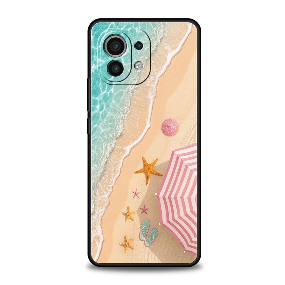 Summer Beach Phone Case Cover for Xiaomi Mi 17 15 14 13 12 11 Ultra 15T 14T 13T 12T 11T Pro Lite 5G Soft TPU Shell Fundas Capas