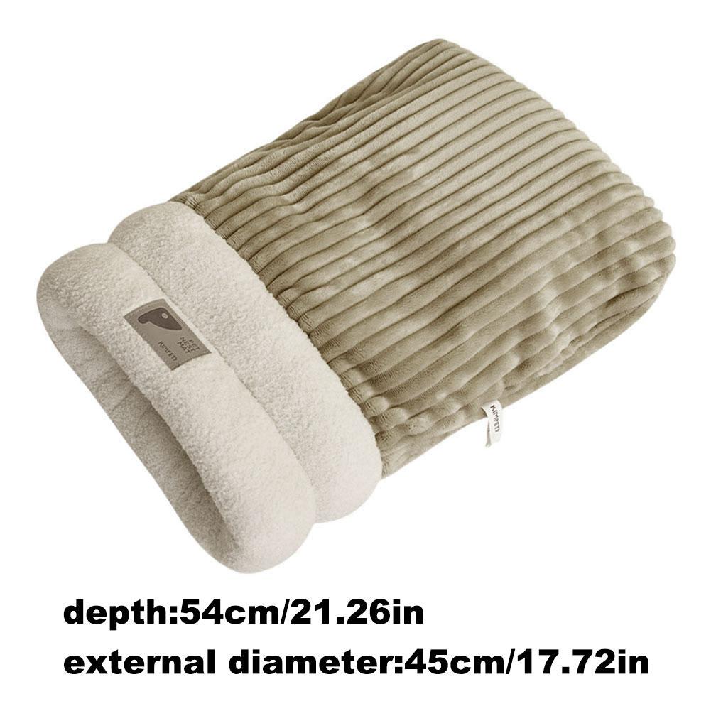 Varm Kattsömnpåse Mjuk Plysch Rolig Tunnel Katthåla Husdjursficka Typ Täcke Säng Kattunge Valp Mjuk Bekväm Håla Husdjursförnödenheter