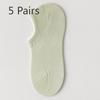 5 Paar Damen Kleine Frische Atmungsaktive Reiner Baumwolle Knochenlose Rutschfeste Unsichtbare Socken