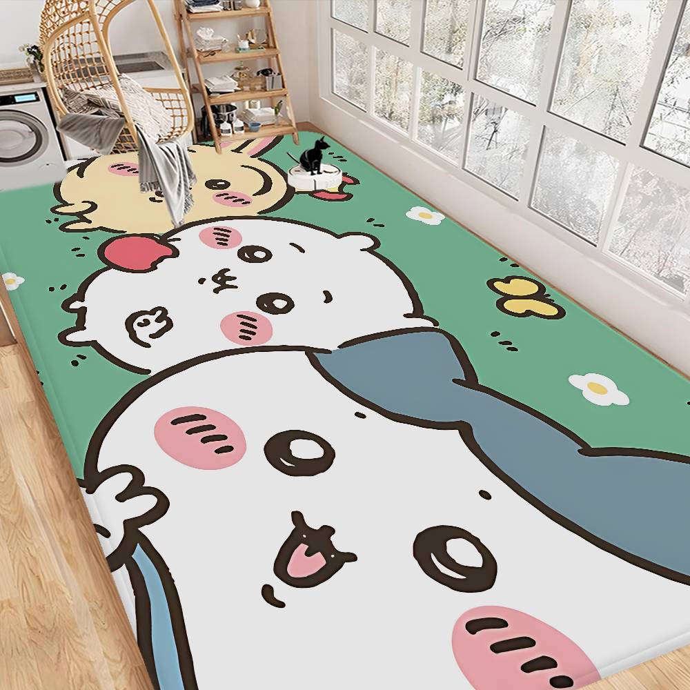 Cute H-Hachi-wares Floor Mat INS Style Soft Bedroom Floor House Laundry Room Mat Anti-skid Household Carpets