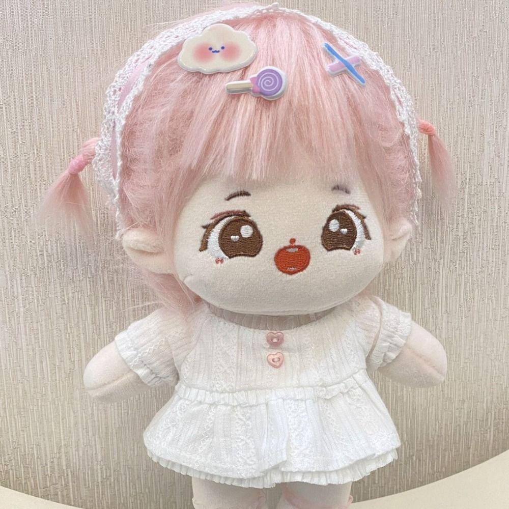 Lolita Cotton Doll Clothes Head Cover Plush Toy Clothes 20cm Cotton Doll  Dress  Doll Accessories