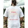Heren T-shirt Zwart Oldtimer Bouwjaar 1966 Speciale Editie Vintage Auto Ontwerp met Vleugels En Sterren Tekst voor Casual Kleding En Verjaardagscadeaus, GROTE MAAT