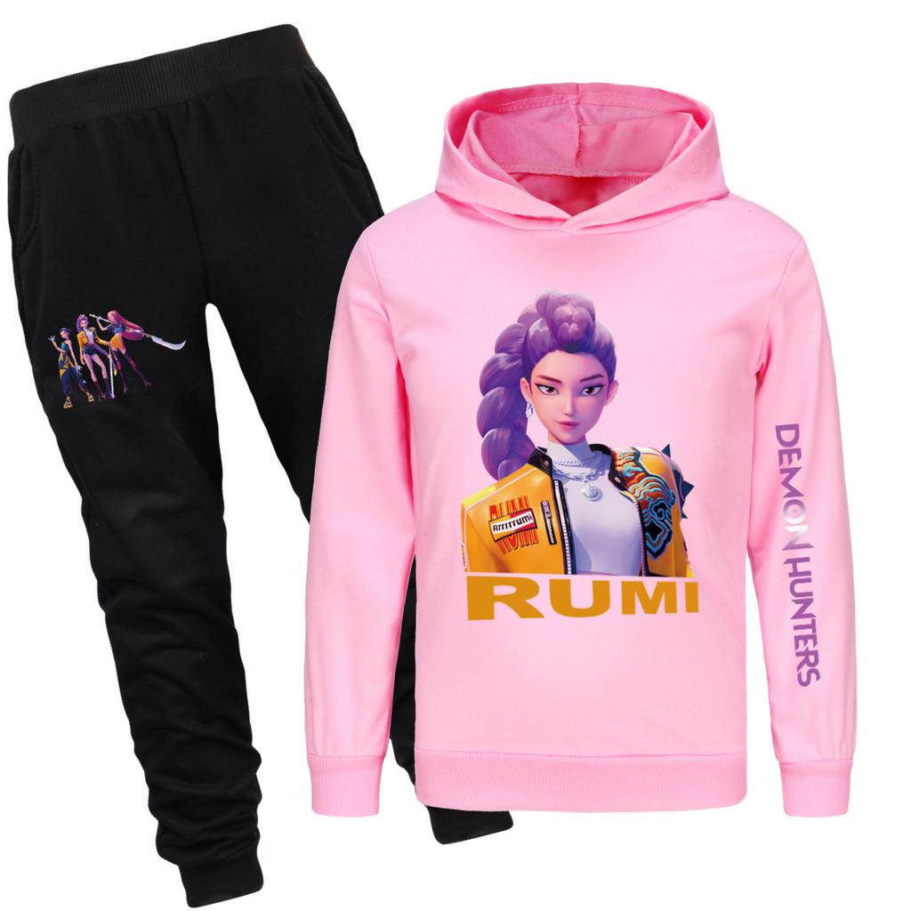 

4930x Kids Girls Rumi Zoey Mira Print Hoodies Pants Trouser Clothes Set 120cm