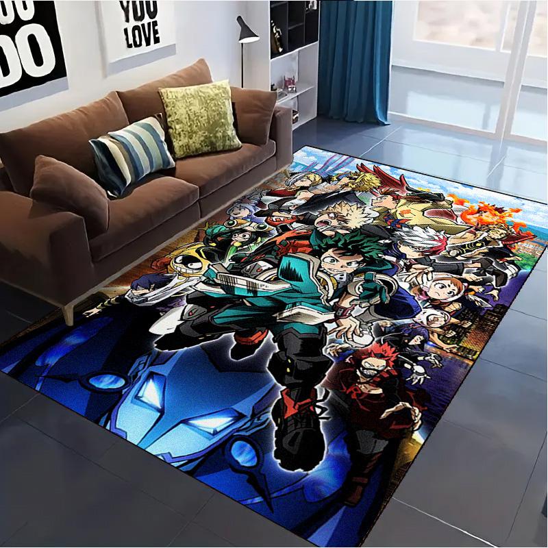 Anime Hero Academia Carpet Rug for Living Room Bedroom Home Sofa Decoration,Kids play Non-slip Floor Mat