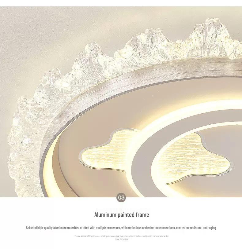 Elegant Crystal Ceiling Light - Modern, Minimalist, Eye-Protection Design for Luxury Bedrooms
