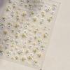 White Flower Petal Cherry Blossom Peach Blossom Falling Petal Floral Gradient 5D Self Adhesive Nail Art Sticker Manicure Decals