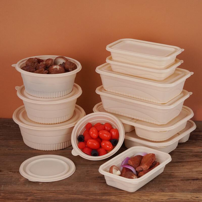 Aoran Degradable Disposable Compartment Takeaway Food Containers