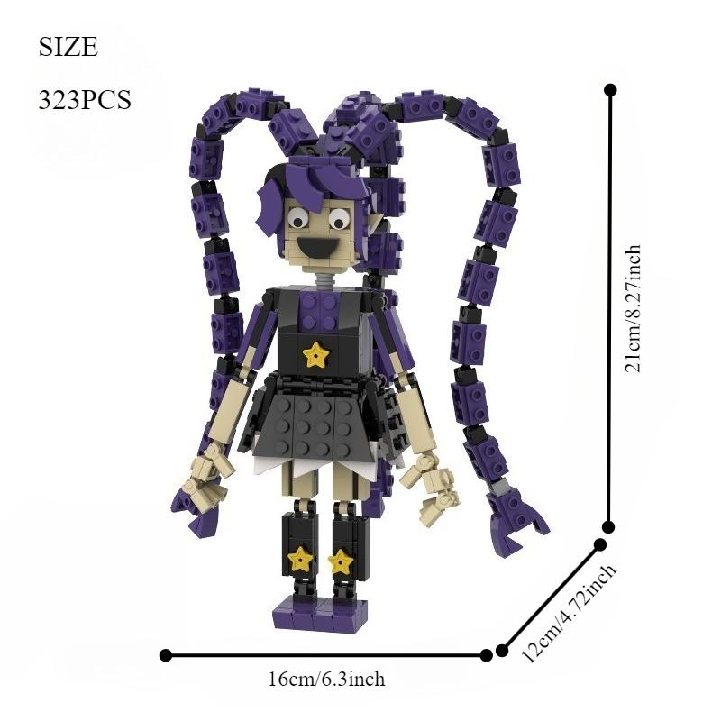 Ensemble de blocs de construction de poupées d'horreur 323 pièces Modèle de display à collectionner pour adultes Cadeau de vacances éducatif pour adolescents