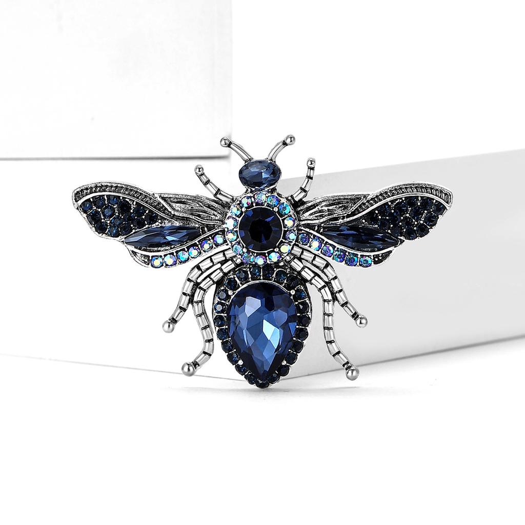 Stylish Rhinestone Bee Brooches for Women Unisex Crystal Glass Insect Pins Event Funny Luxury Gifts New Year Friends Decoration