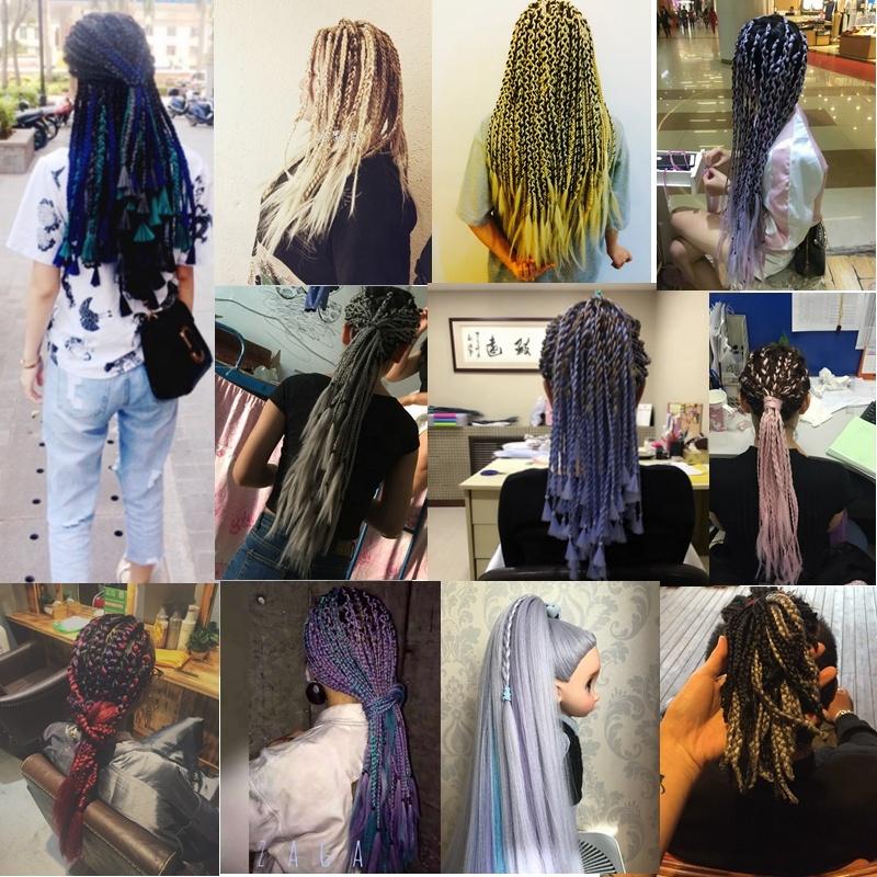Große Menge auf Lager 24 Zoll 80g Weiche Seidige Synthetische Haarverlängerungen für Häkelzöpfe Haarherstellung Jumbo Braiding Synthetisch
