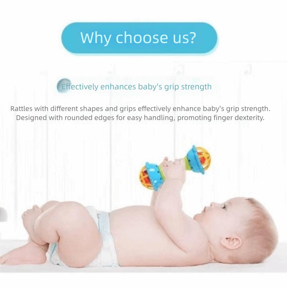 Chewable Musical Instrument Toys Non-Toxic Hand Bell Toys Baby Rattle  Ability Training