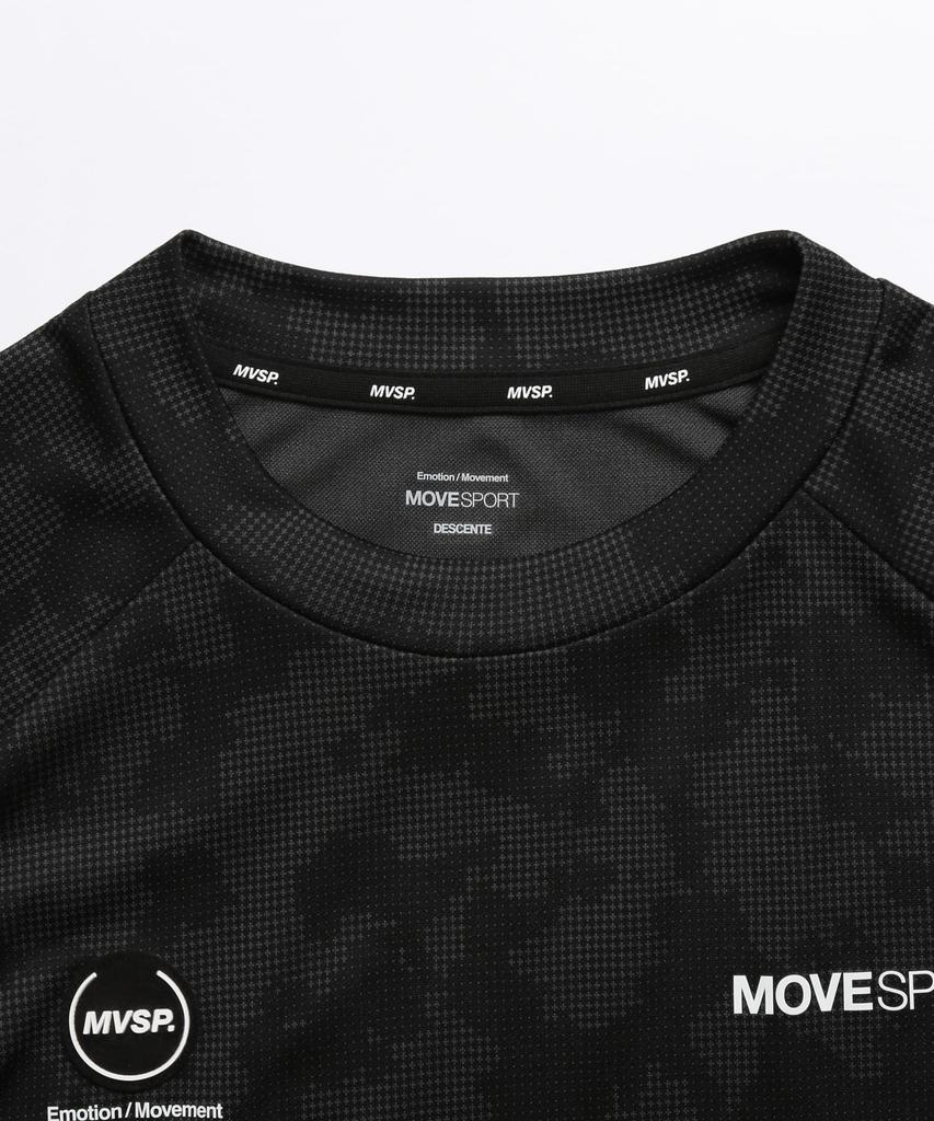 Move Sports Descente Short Sleeve UV Training Size M Men's T-Shirt, Protection, Sweat-Wicking, Quick-Drying, Stretch, Shirt, DX-C2854AZ, Black,
