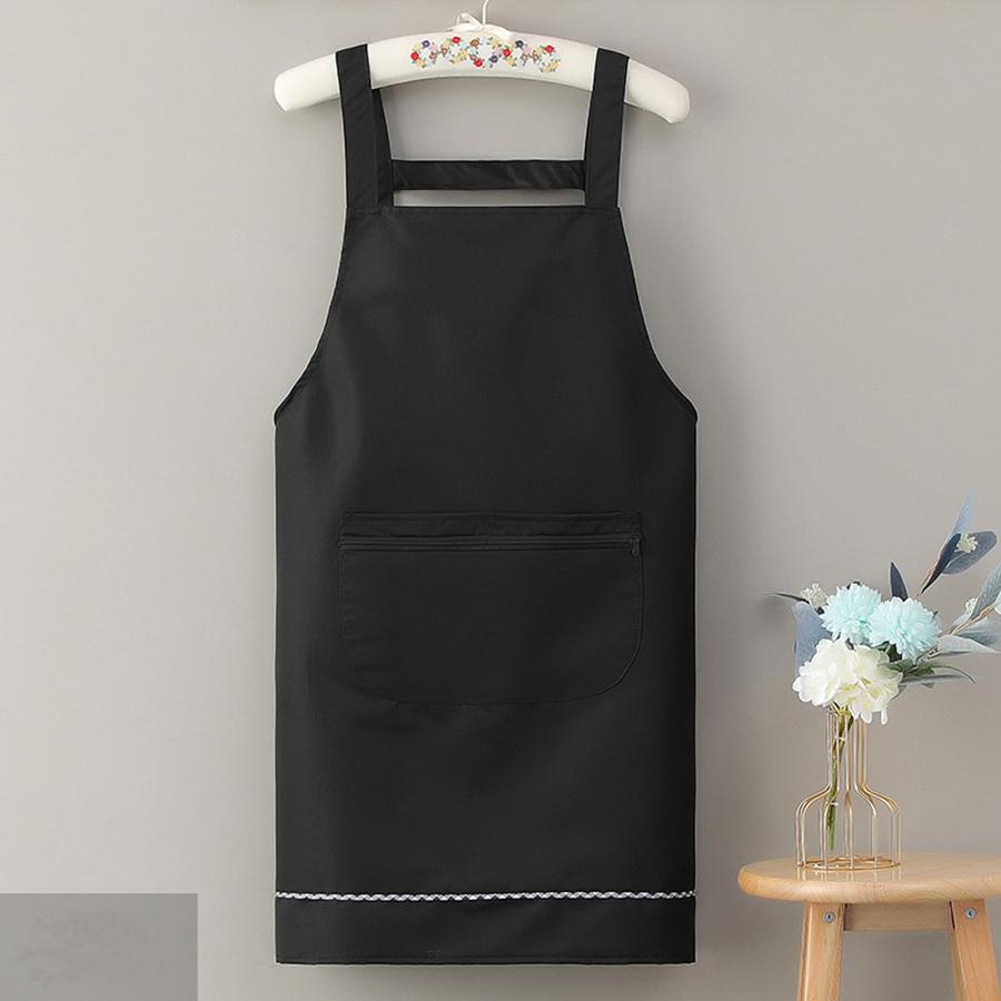Household Apron for Women Kitchen Waterproof and Oil-Proof Sleeveless Apron Fashion Internet Celebrity Cute Suspender Work Clothes for Men