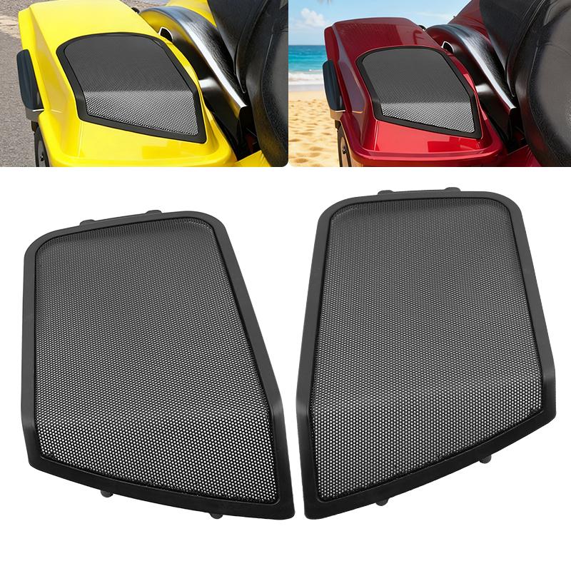 

Matte Black Motorcycle Accessories 6x9 Saddlebag Lid Speaker Grill For Harley CVO Road Glide Street Glide FLHX FLTRX 1994-2013 чёрный