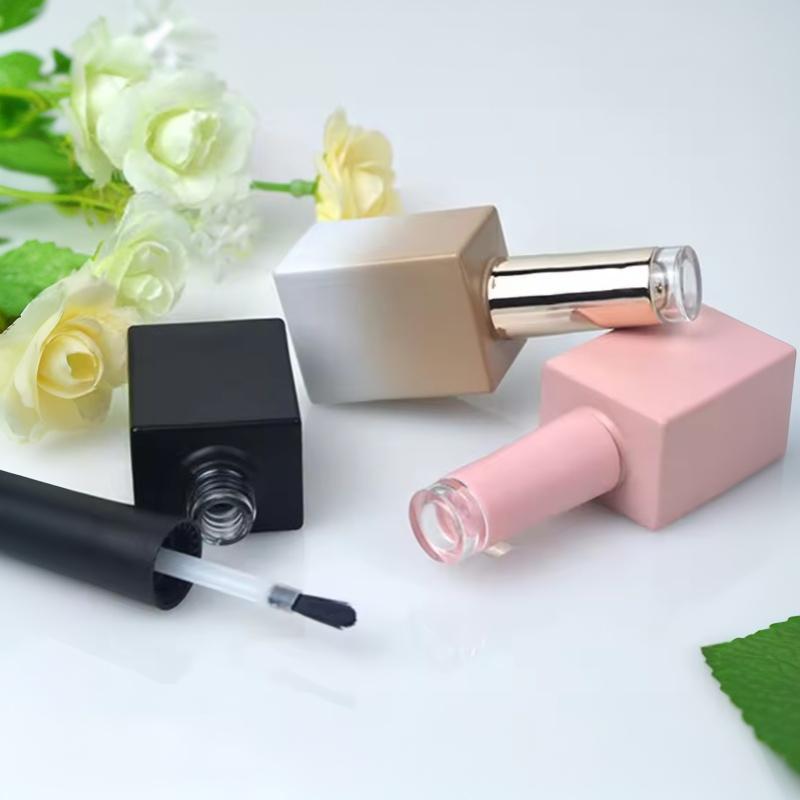 1Pcs Empty Nail Gel Bottles 10Ml 15Ml Colorful Nail Polish Bottles With Brush Beauty Nail Oil Bottle Cosmetic Containers