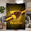 Hawthorn Hawks Custom Flannel Blankets Soft Warm Cozy Throws for Home Decor Holiday Gifts