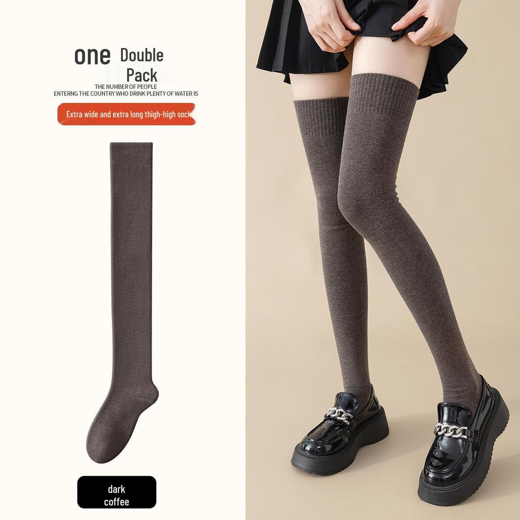Women's Thick Over-the-Knee Socks: Autumn/Winter Style, Perfect for High School Girls.