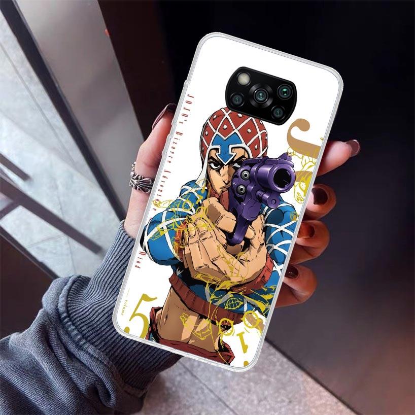 

JoJo Adventure Guido Mista Phone Case For Xiaomi Poco X7 X6 X5 Pro F7 Ultra Redmi 15C 15 13 13C 12 12C 10 10A 10C 9 9A 9C 9T She Redmi 13