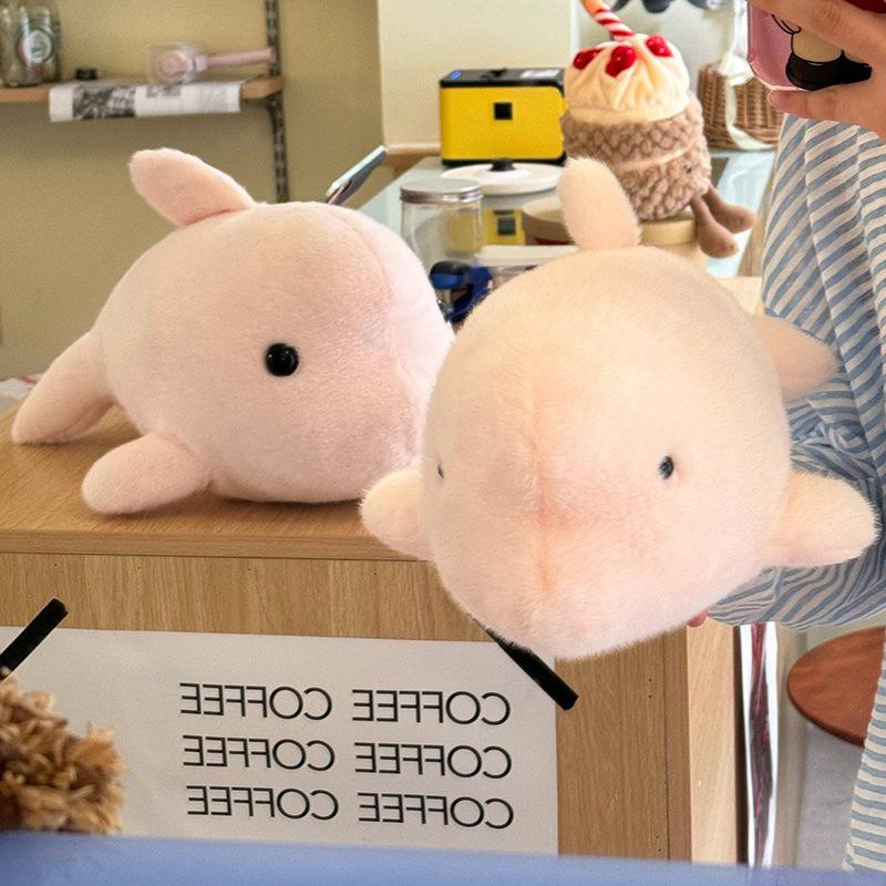 Girls Heart Pink Dolphin Throw Pillow Plush Toy Doll Aquarium Dolphin Doll Children Soothing Doll