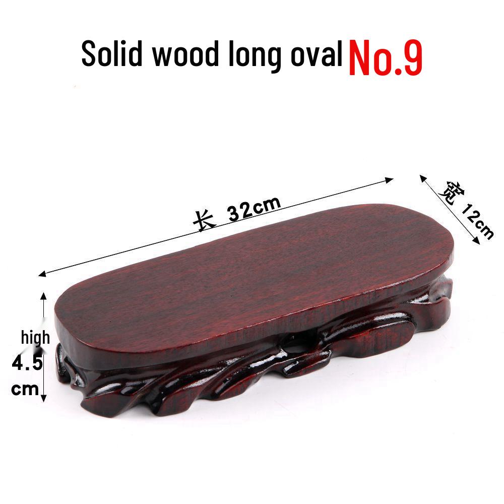 Junran Podstawa z litego drewna rzeźbiona dla posągu Buddy, wazonu, bonsai lub ekspozycji czajnika