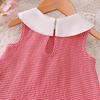 Fashion Summer 2PCS Toddler Red Strawberry Gingham Sleeveless Ruffle Hem Sundress+Purse Summer for 0-3Y Baby Girl Casual Outfit