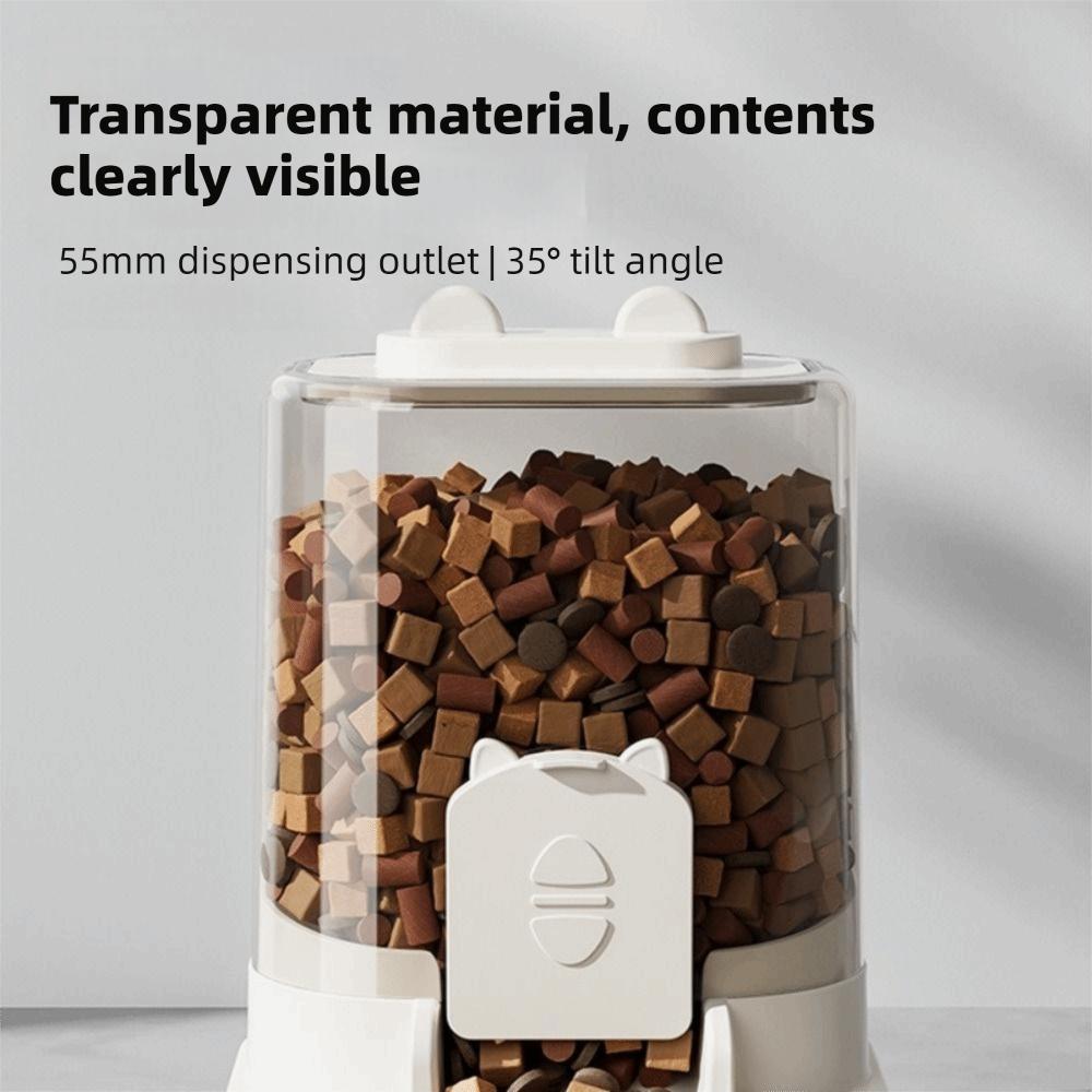 Large Capacity Dog Cat Food Bowl Transparent Pet Water Fountain Gravity Food Feeder for Cats Dogs