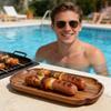 Wood Serving Tray Cheese Board Wooden Tray For Party BBQ Kitchen Living Room Coffee Table Dinner Lunch Home Entryway