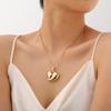 Stainless Steel Jewelry Romantic Heart Pendants Necklace For Women 18K Gold Color Mom Girlfriend Valentine's Day Gift