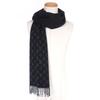 Grande Sciarpa LOUIS VUITTON monogramma sfumato Noir cashmere uomo M71607 Usato