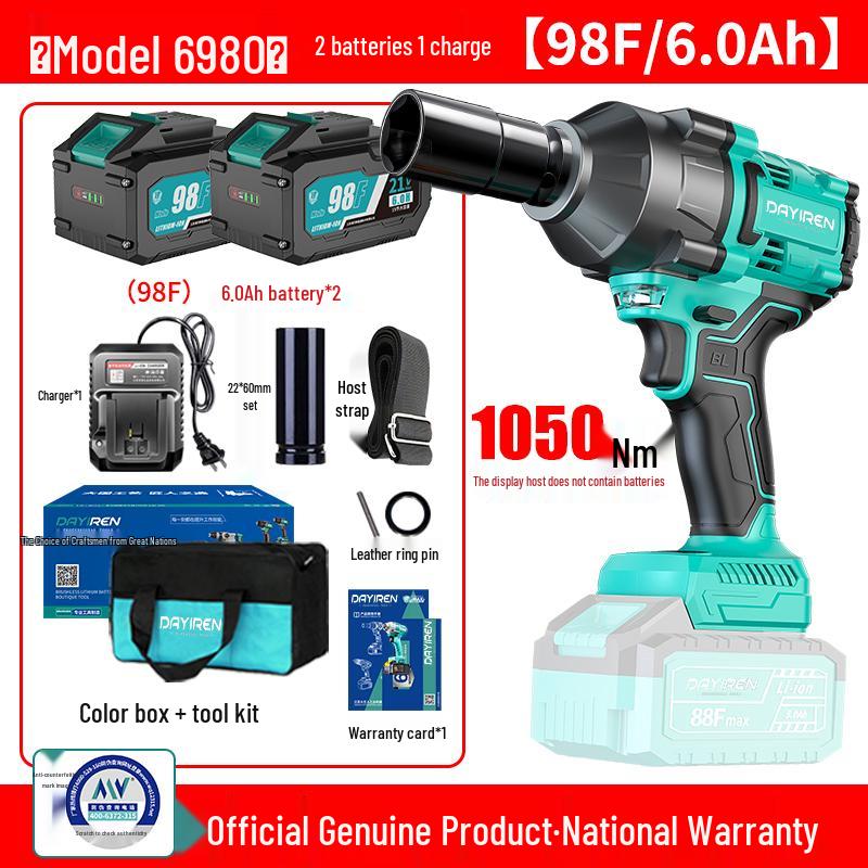 Electric Ratchet Wrench, High Torque, Compatible with DaYi Lithium Batteries