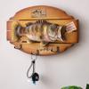 Handmade Wood Fish Wall Hanging Ornaments Unique Fish Decor Hook  Home Decor