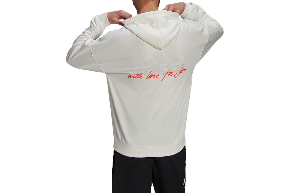 adidas Sweatshirts Men's White Hooded Moderate Regular H61132