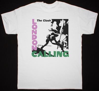 Das CLASH LONDON CALLING Baumwolle Weiß Alle Größen Unisex Shirt MM36