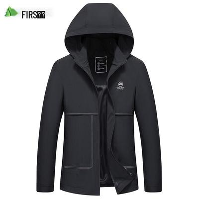 Shanshan Men's Business Casual Detachable Hooded Jacket