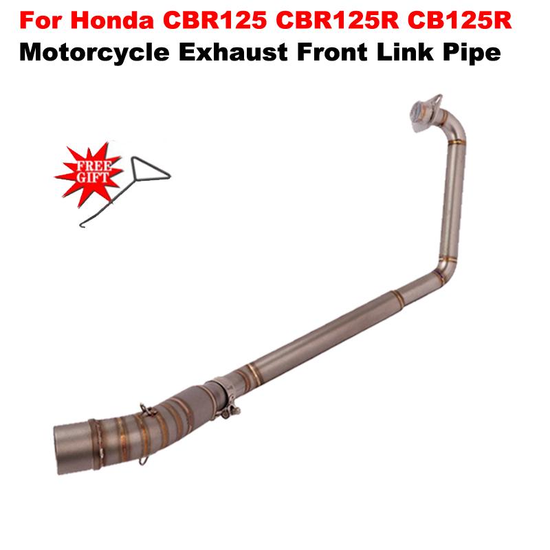 Slip On For Honda CBR125 CBR125R CB125R CBR 125 Motorcycle Exhaust System Front Link Pipe Muffler Escape Removable DB Killer