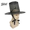 Light Burden-free Hat Vintage Korean Gat Hat Black Mesh Wide Brim Joseon Dynasty High-quality Costume Prop Scholar with Neck Strap Halloween Cosplay