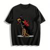 Japanese Hannya Mask Doberman Cool Graphic Casual Top Pure Cotton T-shirt