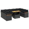VidaXL Garden Lounge Set with Cushions 10 Pcs, Patio Sofas, Patio Furniture Set, Outdoor Furniture, Black 3273218