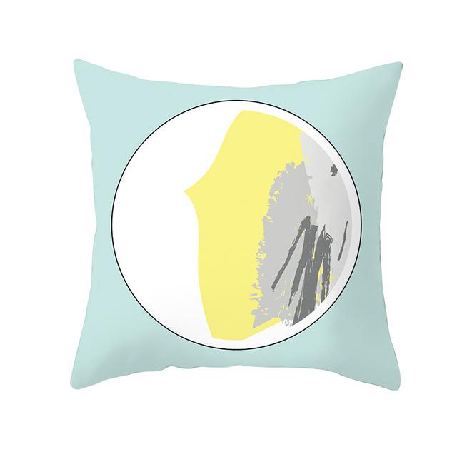 Geometric Printing Cushion Cover Creative Geometric Polyester Decorative Pillowcase Home Accessories Sofa Pillow Case Almohada