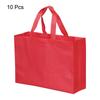 25x35cm Reusable Gift Bags, 10 Pack Horizontal Style Non-Woven Grocery Tote Bag for Travel Storage