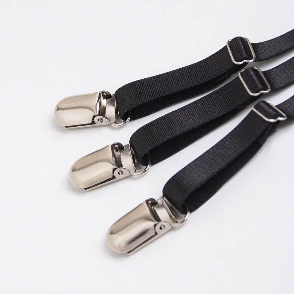 2Pcs Non-Slip Locking Clips Shirt Holder Stays Thigh Suspender Garter  Business Accessory