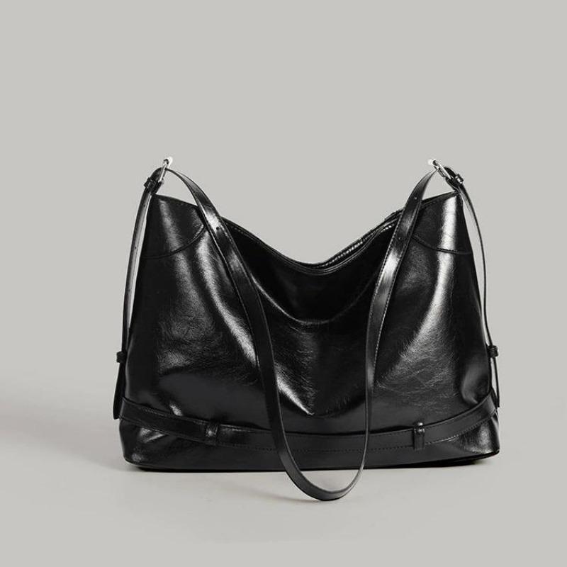 

Сумка-тоут в стиле уличного панка, модная универсальная сумка подмышкой, текстурная сумка через плечо Niche чёрный