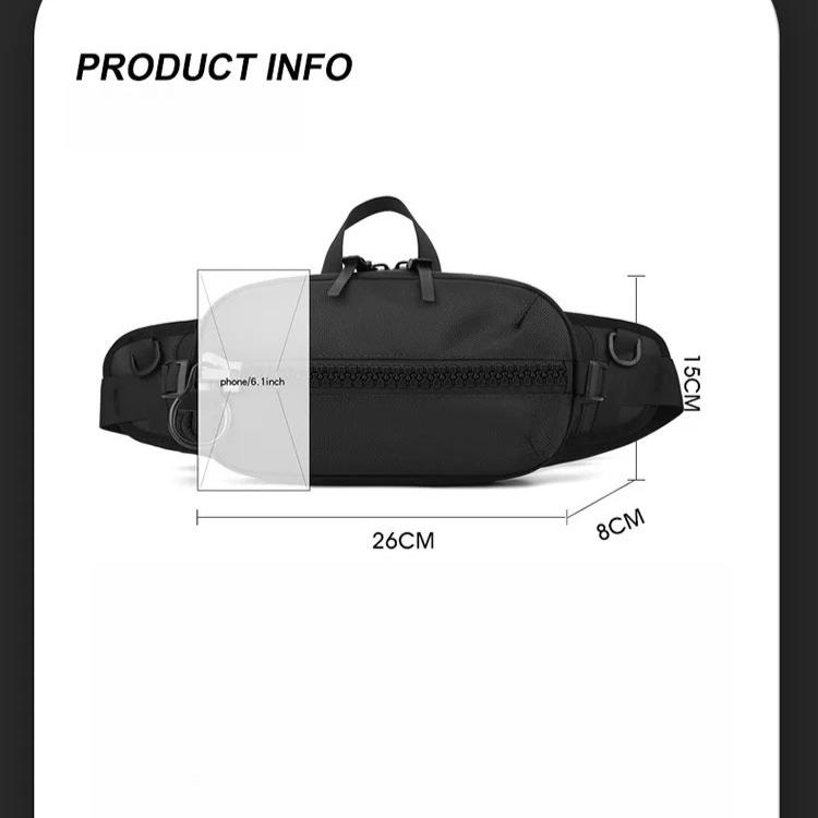 Outdoor Multi-Purpose Men's Waist Bag Korean Fashion Casual Chest Pack Crossbody Shoulder Bag for Travel Hiking Daily