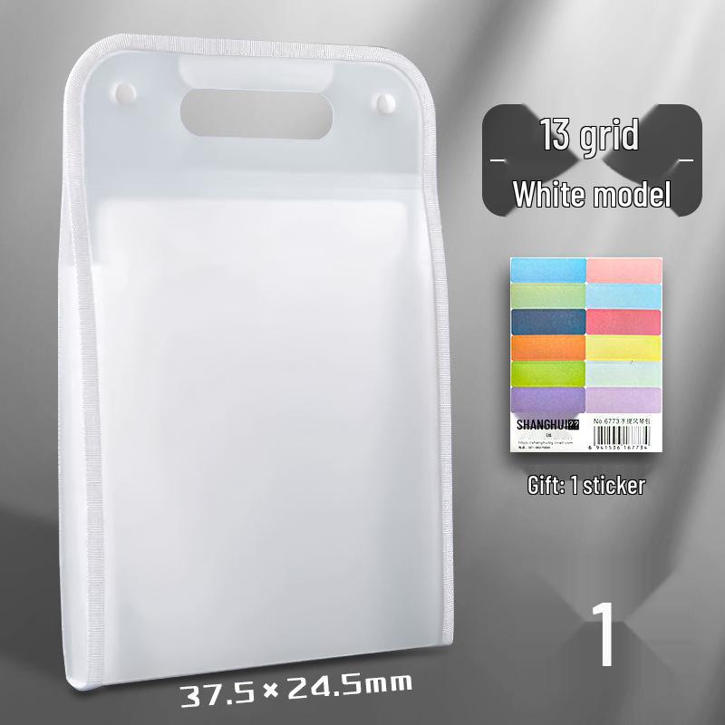 A4 Handheld Accordion Test Paper Storage Bag for Students - Large Capacity