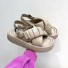 Summer new platform cross-toed Roman sandals